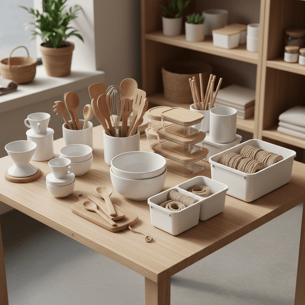 Curated home and garden products on display